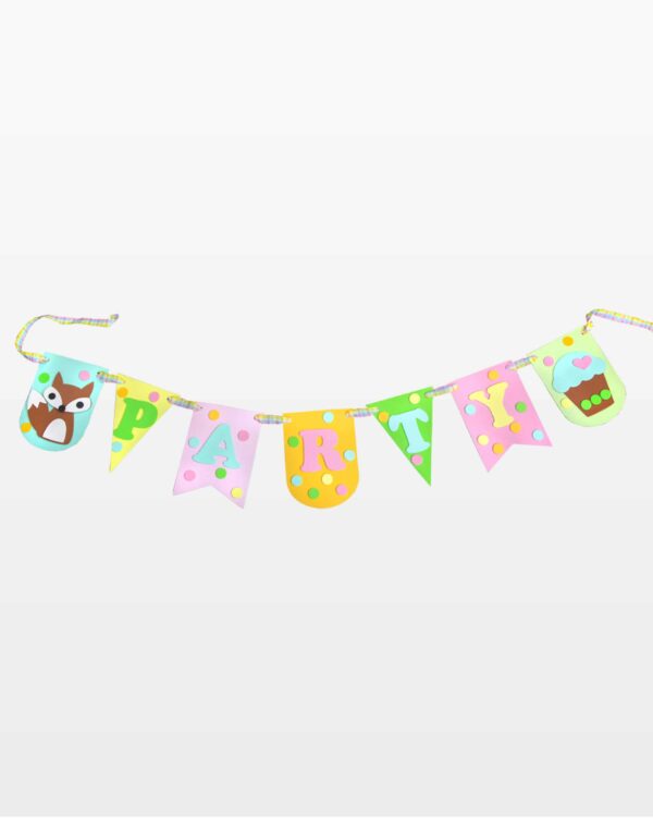 go! fox party banner pattern