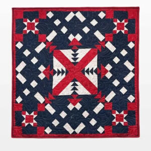 go! red, white & lotus throw quilt pattern