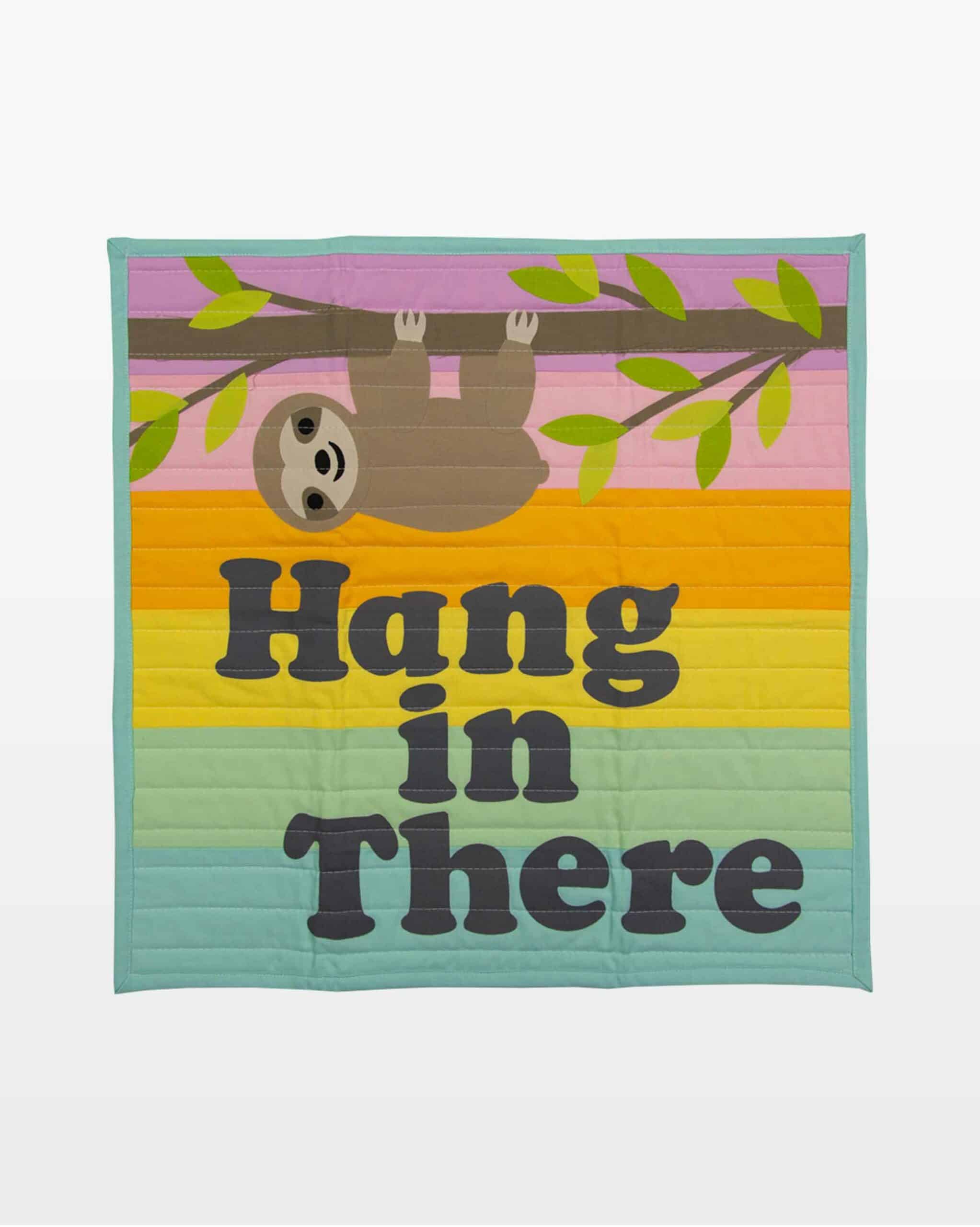 go! hang in there wall hanging pattern