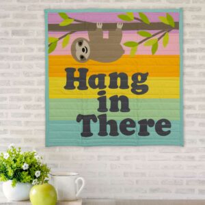 go! hang in there wall hanging pattern