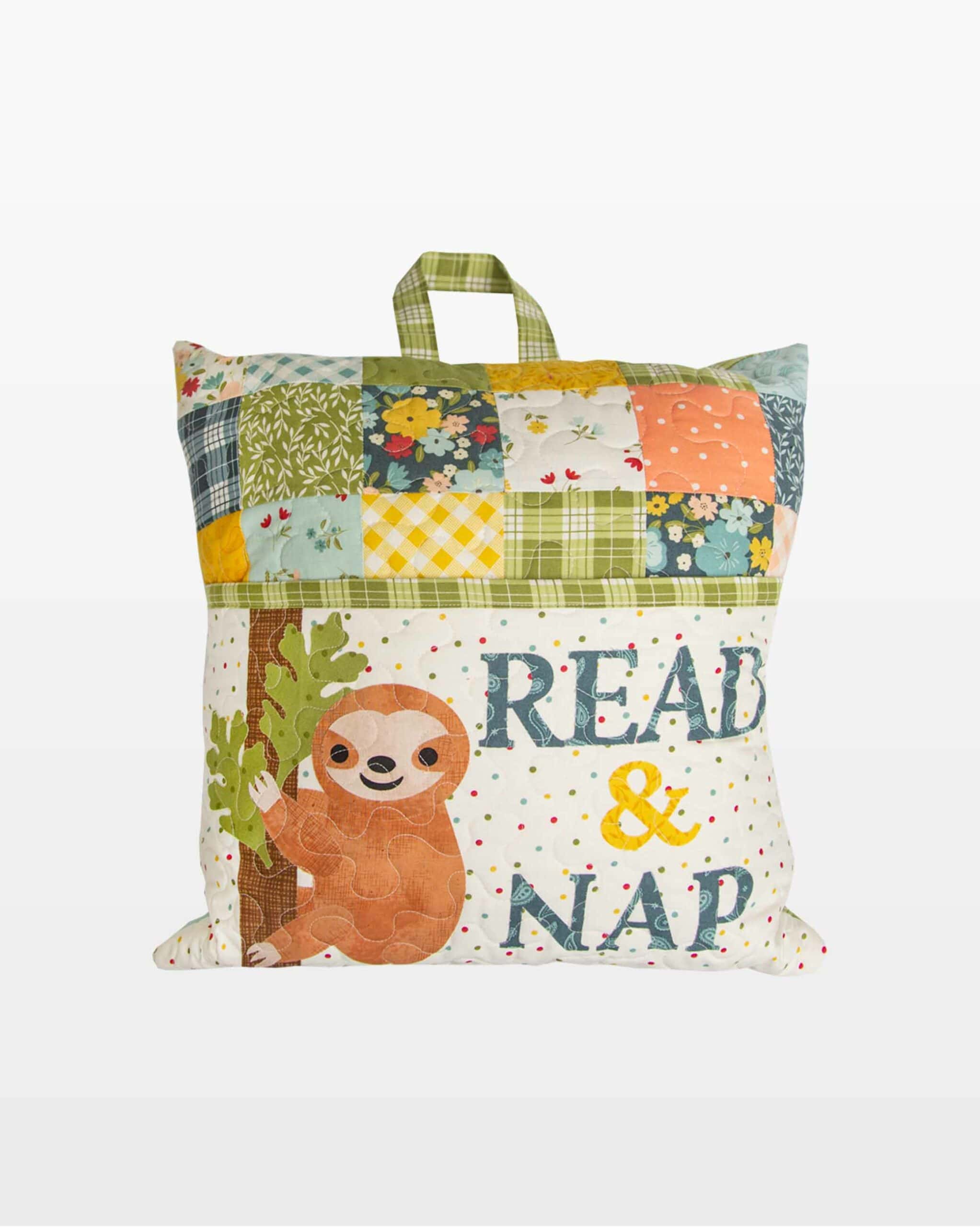 go! sloth reading pillow pattern