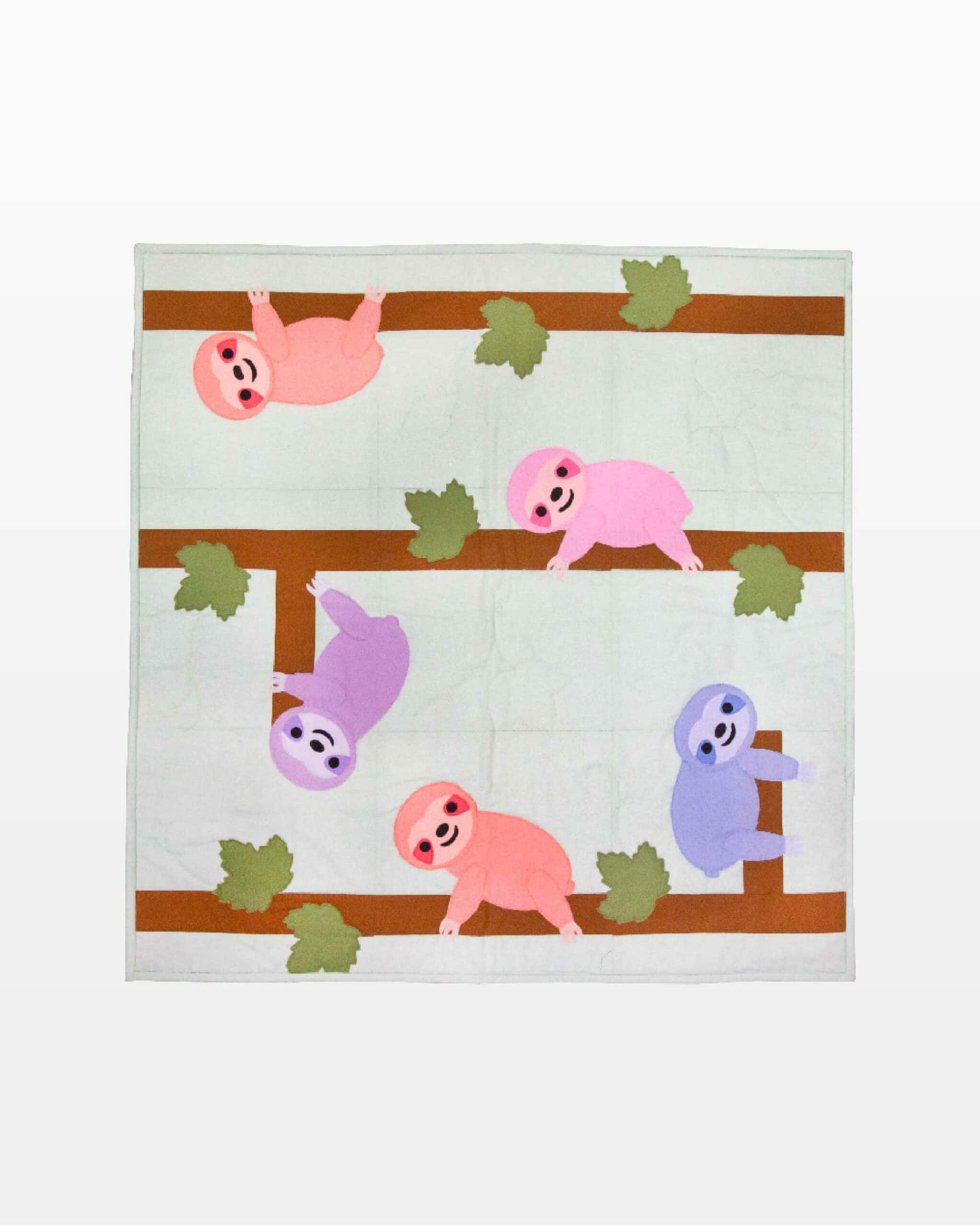go! sloth party wall hanging pattern