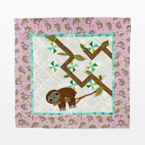 go! sloth hanging in the trees wall hanging pattern