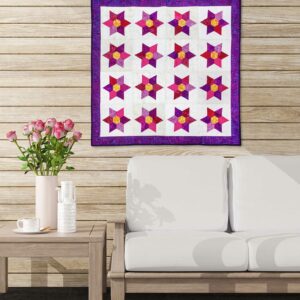 go! jewel blossoms wall hanging pattern