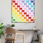 go! rainbow fractured tumbler wall hanging pattern