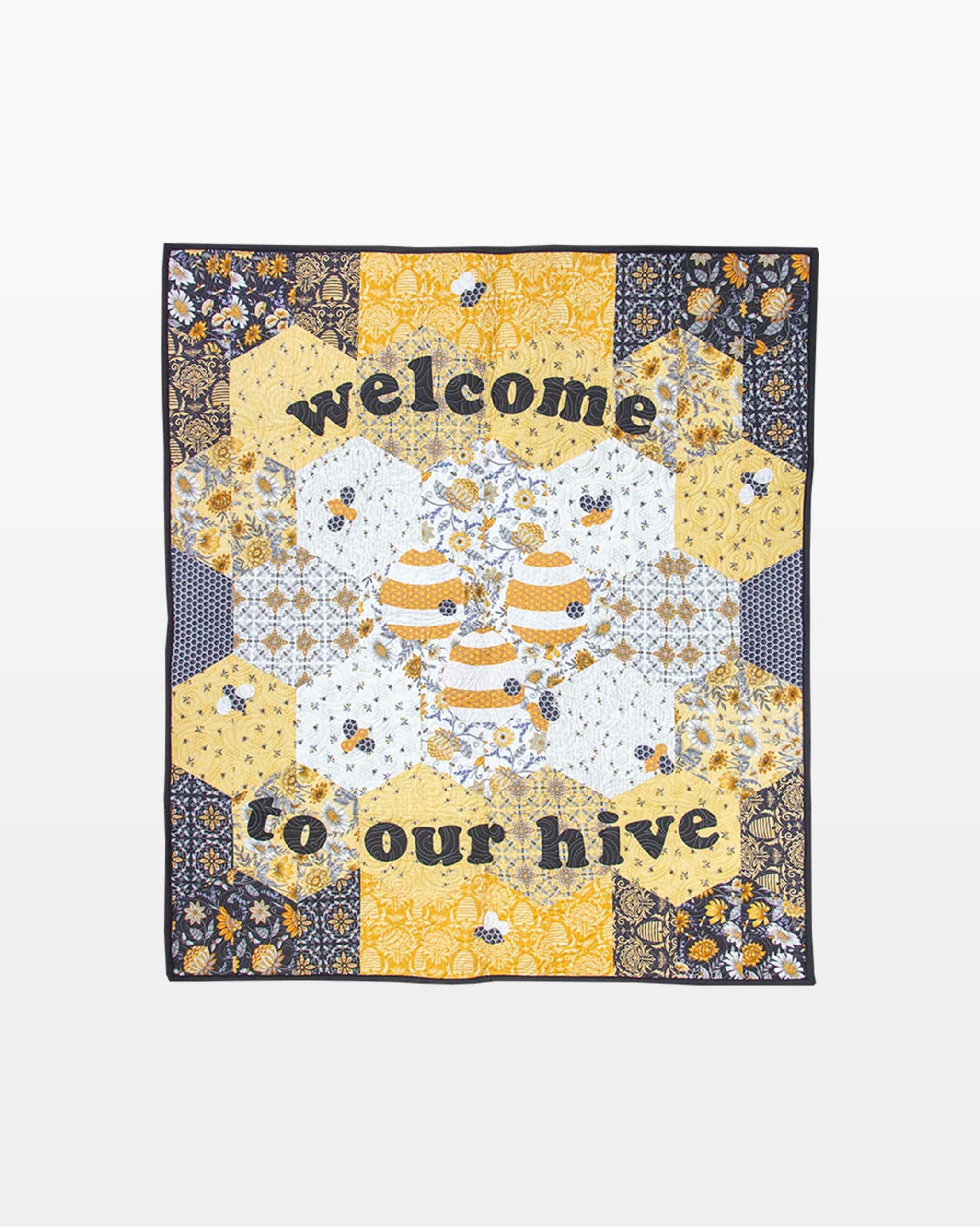 go! welcome to our hive throw quilt pattern